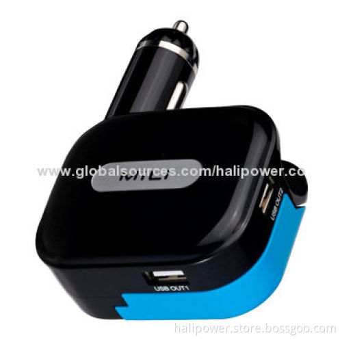 Universal In-car Charger with 2 USB Output Ports